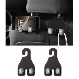 N-ONE Exclusive Car Seat Hook N-ONE Logo Headrest Hook N-ONE JG1 JG2 JG3 JG4 Suitable for Car Storage, Luggage Hanging, Strong Load Capacity, Easy Installation, Genuine Leather Style, Car Supplies,