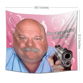 EWRITN Respectful Tapestry, Funny Tapestries Hanging Dorm Party Backdrop Decorations Home Decorations for Living Room Bedroom(59.1 x 51.2 in)