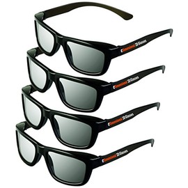2D Glasses 4 Pack - Turns 3D Movies Back into 2D - eDimensional 4 Pairs for Passive 3D Televisions and for use in RealD 3D Theaters