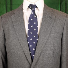 MENDEPOT Animal Pattern Necktie With Gift Box Sea Animal Pattern Tie Father's Day Birthday Gift Tie (Swan)