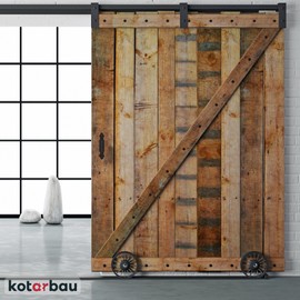 KOTARBAU® Door Handle 190 mm Wrought Iron Handle Black Door Handle Steel Door Pull Handle Door Fitting Sliding Door Furniture Handle