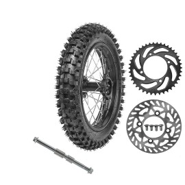 Unbranded 14" Rear Wheel 90/100-14 Tire Rotor Sprocket PIT Bike for Taotao RFZ 125cc 150cc