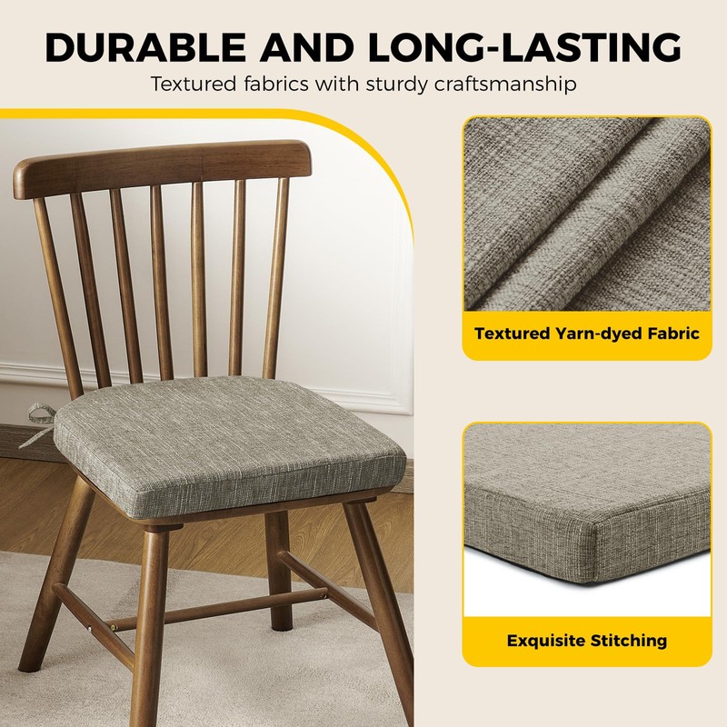 downluxe Indoor Chair Cushions for Dining Chairs, Soft and Comfortable