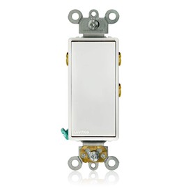 Leviton 5685-2W 15 Amp, 120/277 Volt, Decora Plus Rocker, Single-Pole Double Throw, Center Off, Maintained Contact, White