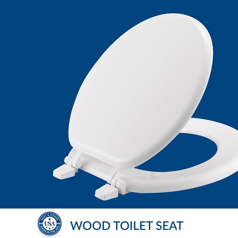 Bemis 400TTA Economy Durable Wood Toilet Seat, Made in USA,