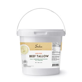 100% Pure Rendered NON GMO Beef Tallow-Food Grade- 7LBS