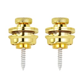 Banworks Quick-Release Locking Strap Buttons Flat Head Security Straplocks for Acoustic/Electric Guitars Pack of 2 JT/DSBDK-02 Golden