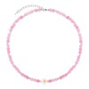 NEKOL Bohemian Pink Beaded Necklace for Women with Cute Daisy