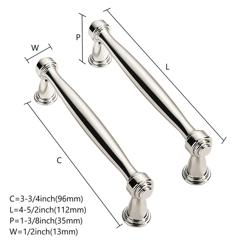 ZAUYX Solid Heavy-Duty 2 Pack 3-3/4 Inch Hole Center Vibrant