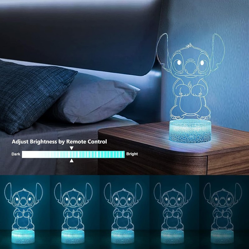 Hoofun Stitch Night Light with Timer & Memory,【2025 New Upgraded】