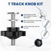 ZIUZI 10 Sets of 1/4"-20 T Track Knob Kit, Star