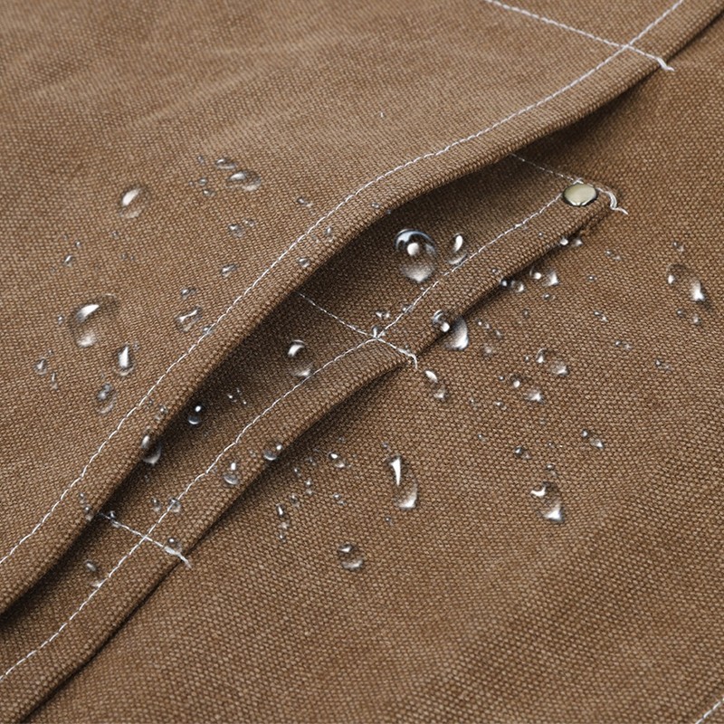 Adjustable Waterproof Apron with Pockets for Restaurant Kitchen Milk Tea