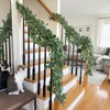 CQURE 6Pcs Eucalyptus Garland,Artificial Eucalyptus Leaves Table Greenery Garland Wreath