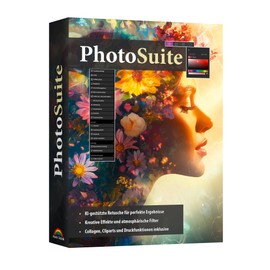 Photo Suite – KI Bildbearbeitung für Einsteiger & Profis Fotos bearbeiten, retuschieren Effekte & Collagen erstellen für Win 11, 10