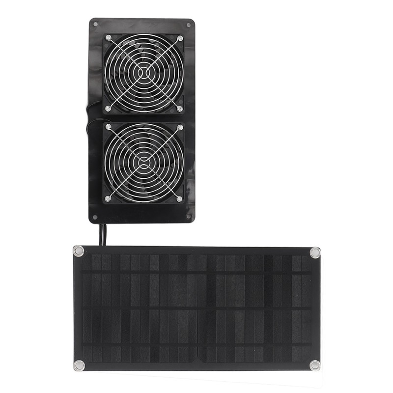 Solar Powered Exhaust Fan Professional 10W High Efficiency Double Fans