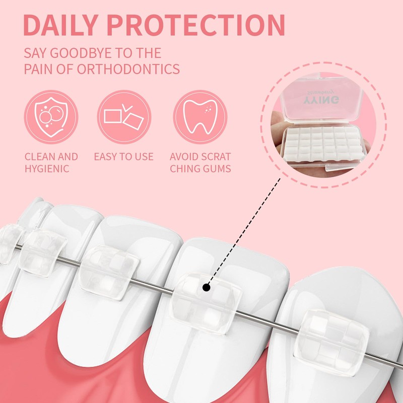 YYING 1+3 Pack Orthodontic Wax for Braces Aligners 120 Precut