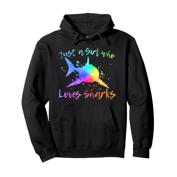 Just a Girl Who Loves Sharks Great White Shark Graphic