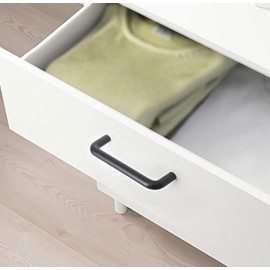 SILVERLINE HARDWARE 4" Inch Round Bar Cabinet Pulls Drawer Handles, Black, for Office, Storage Room, Kitchen, Bathroom (10)