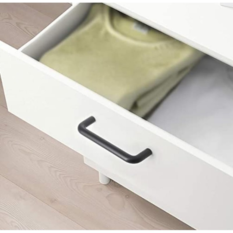 SILVERLINE HARDWARE 4" Inch Round Bar Cabinet Pulls Drawer Handles,