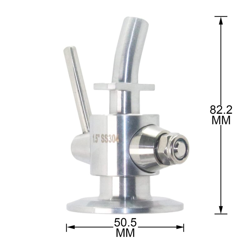 QiiMii Stainless Sampling Valve Beer Sampling Valve SS304 Clamp End