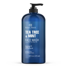 Botanic Hearth Botanic Hearth Tea Tree Face Wash with Mint - Hydrating Liquid Face Soap with Pure Tea Tree Oil - for Women and Men- 16 fl oz