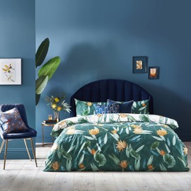 furn. Tigerlily Duvet Cover Set, Eucalyptus, Single