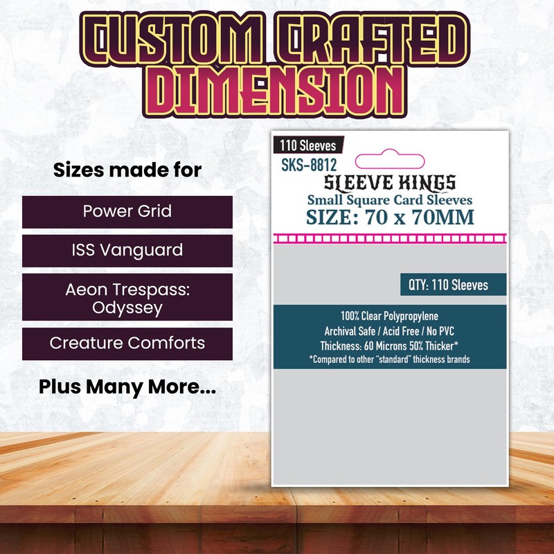 Sleeve Kings Standard Card Sleeves – 110 Count, Clear 60