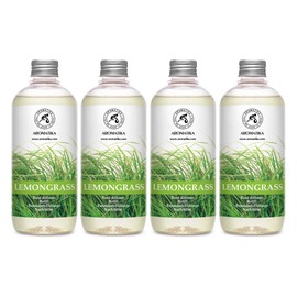 Lemongrass Diffuser Refill 68 Fl Oz (4x17Fl Oz) - Fresh & Long Lasting Fragrance - Refill Bottle with Natural Essential Lemongrass Oil - Best for Aromatherapy - Reed Diffuser Oil Refill for Home