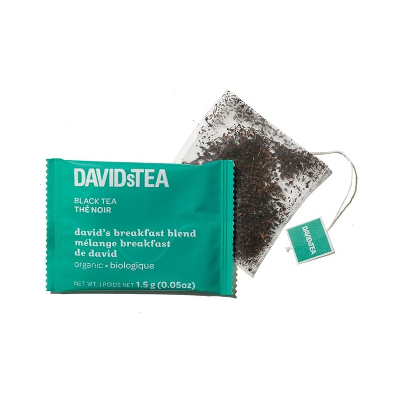 DAVIDsTEA Organic David's Breakfast Blend Black Tea, high caffeine, 12