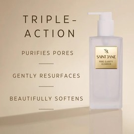 SAINT JANE Pore Clarity Cleanser | Hyaluronic + Flower Acid Cleanser | Luxury, Floral-Infused, Clean Skincare (4oz |120ml)