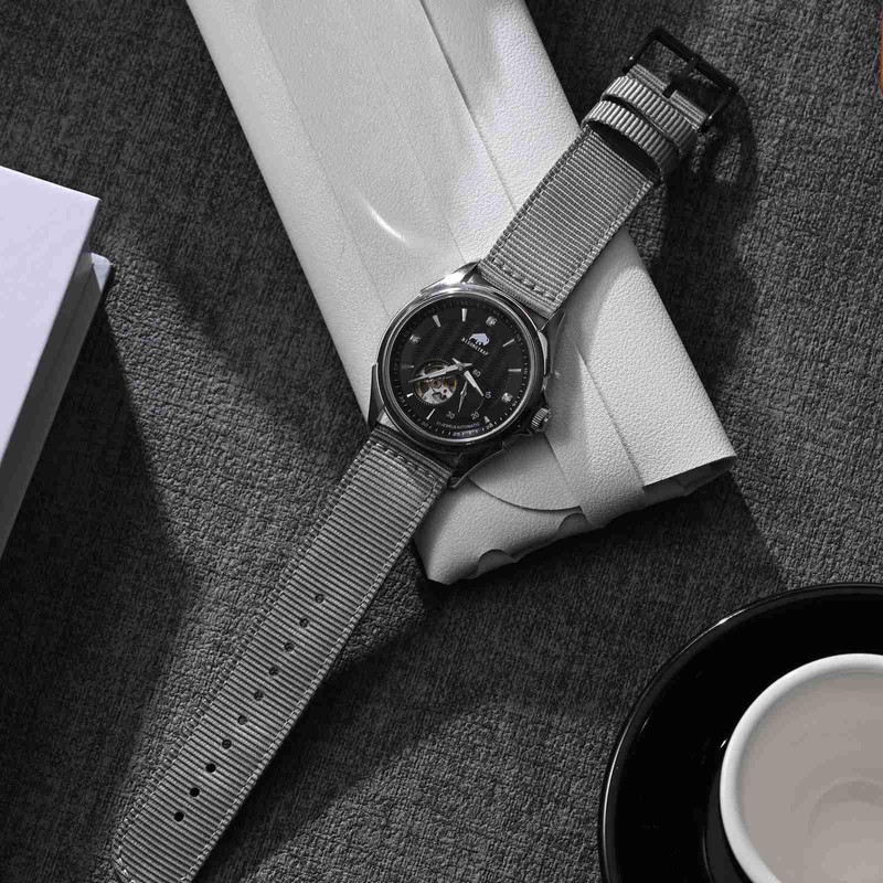 BISONSTRAP Nylon Watch Band Two Piece Military Watch Band Brushed