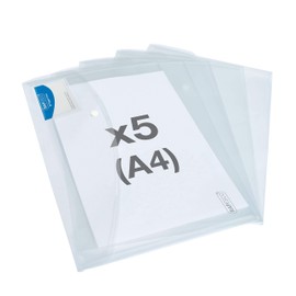 Rapesco 1629 A4+ ID Snap Folder - Clear - 5 Document Folders