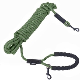 Loutep Long Leash for Dogs 10ft 16ft 30ft 50 Feet 100 Foot Tie Out Check Cord Recall Obedience Rope Lead Extra Longline Long Dog Leash for Small Medium Large Dogs Outdoor Training Camping Tracking
