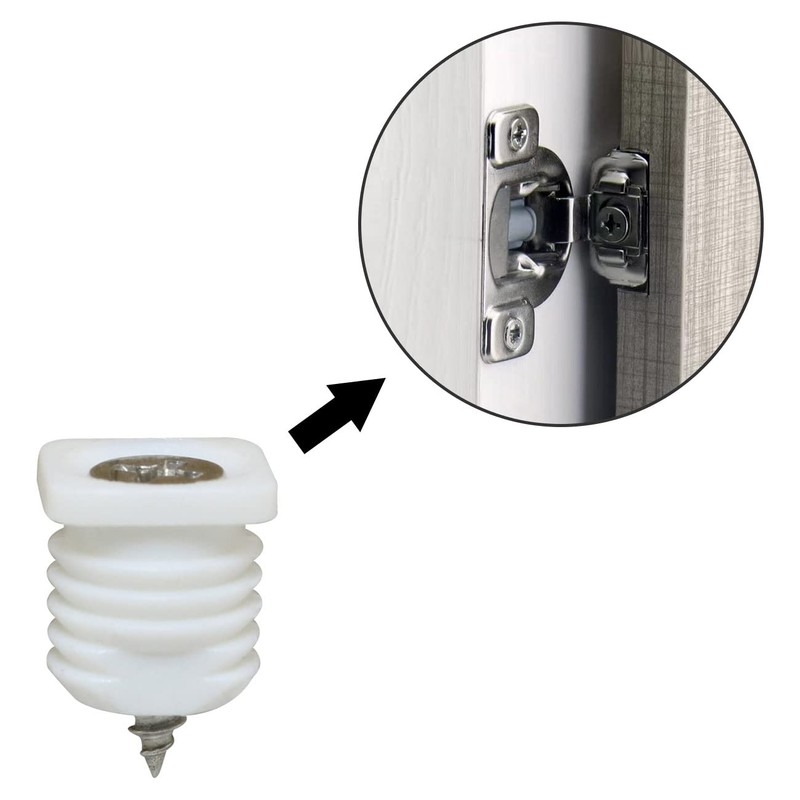 JianLing 25 Set Plastic Hinge Dowel Inserts with Screws (25pcs