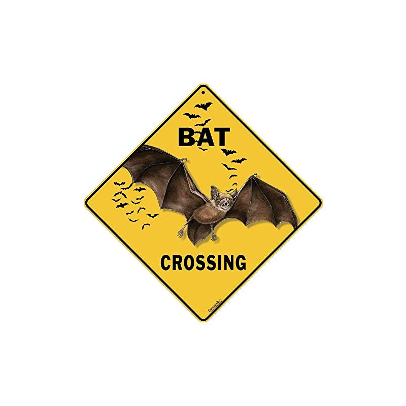 Bat Crossing 12" X 12" Aluminum Sign
