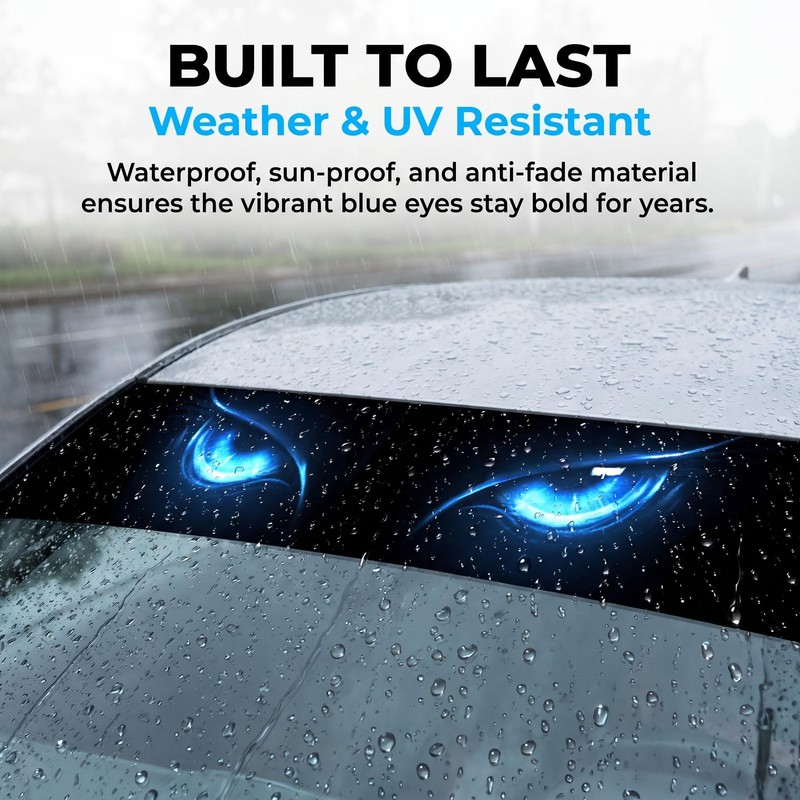 Cat Eye Car Window Sticker, 51.81" x 7.87" Creative Sun