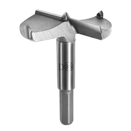 FOCMKEAS 85mm丨3.35 Inch Forstner Drill Bit with Hex Shank Double-Flute Tungsten Carbide Wood Hole Saw for Plastic, Hard Wood, Woodworking Hinge Hole Drilling Boring Bits Cutter 1 Pcs Blue