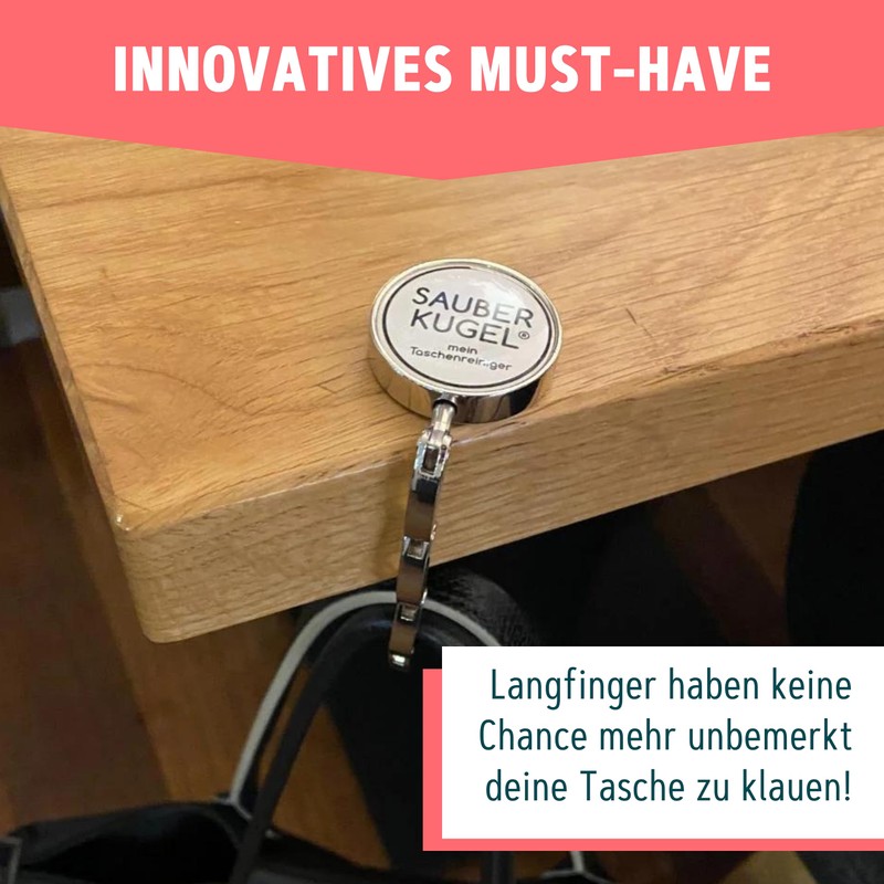 Sauberkugel Smart Bag Holder - Compact, Practical & Anti-Theft -