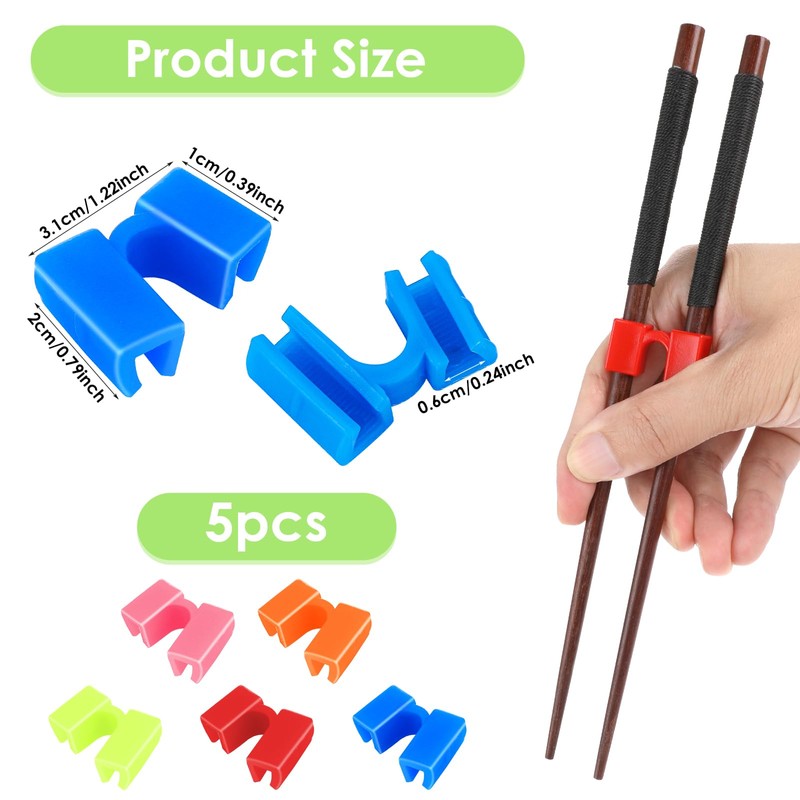 Reusable Chopsticks Helpers, Mabor 5 Pcs Training Chopsticks Hinges Connector