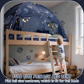 Bed Tent Full, Space Play Canopy for Kids Boys, Kids Bed Canopy Full Size, Galaxy Dome Boys Tents Dream Privacy Space on Bed Sleeping Tent (Full Bed Tent)