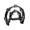 Kikutani 828C BLK Lightweight Plastic Half Moon Tambourine, Black