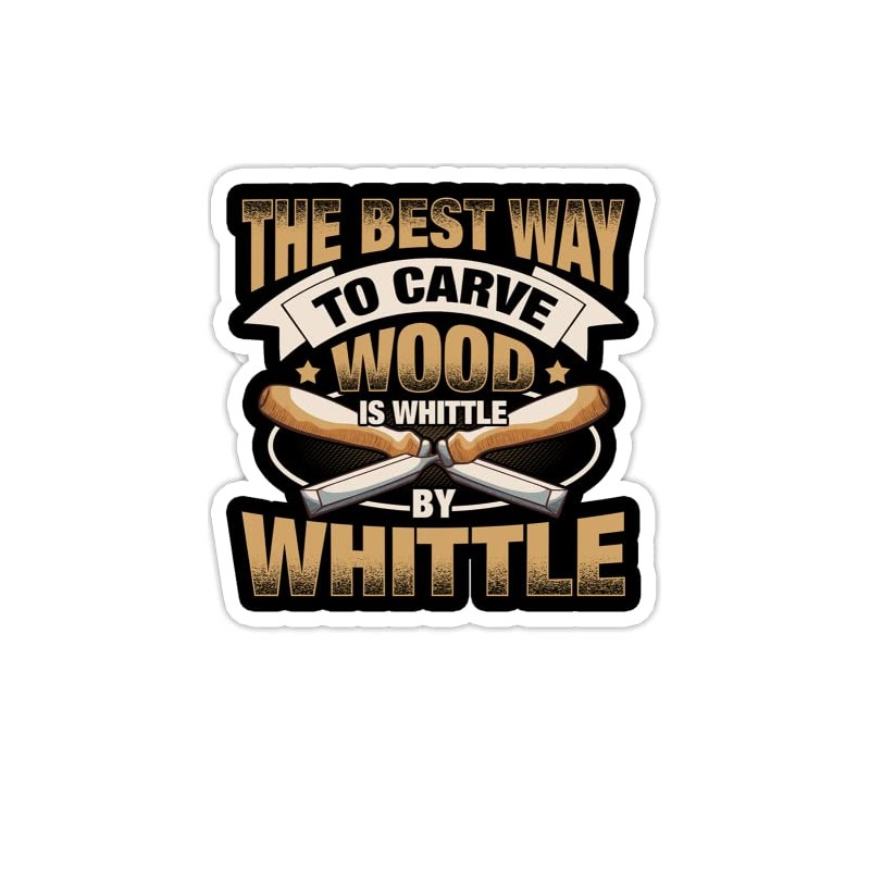 Woodworking Carving Artist Carpenter Wood Carver- 4x3 Vinyl Stickers, Laptop