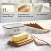Butter Dish with Lid, ALELION Large Ceramic Butter Dish for