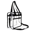 Youngever Clear Bag, Stadium Approved,Clear Tote Bag,Heavy Duty,Shoulder Straps and Zippered Top & Inside(1 Pack)
