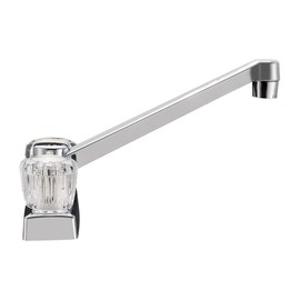 Dura Faucet DF-PK640A-CP RV Swivel Kitchen, Galley or Bar Faucet with Crystal Acrylic Knobs (Chrome)