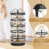 MODOWEY 5 Tiers Metal Rotating Earring Holder Organizer Stand Adjustable