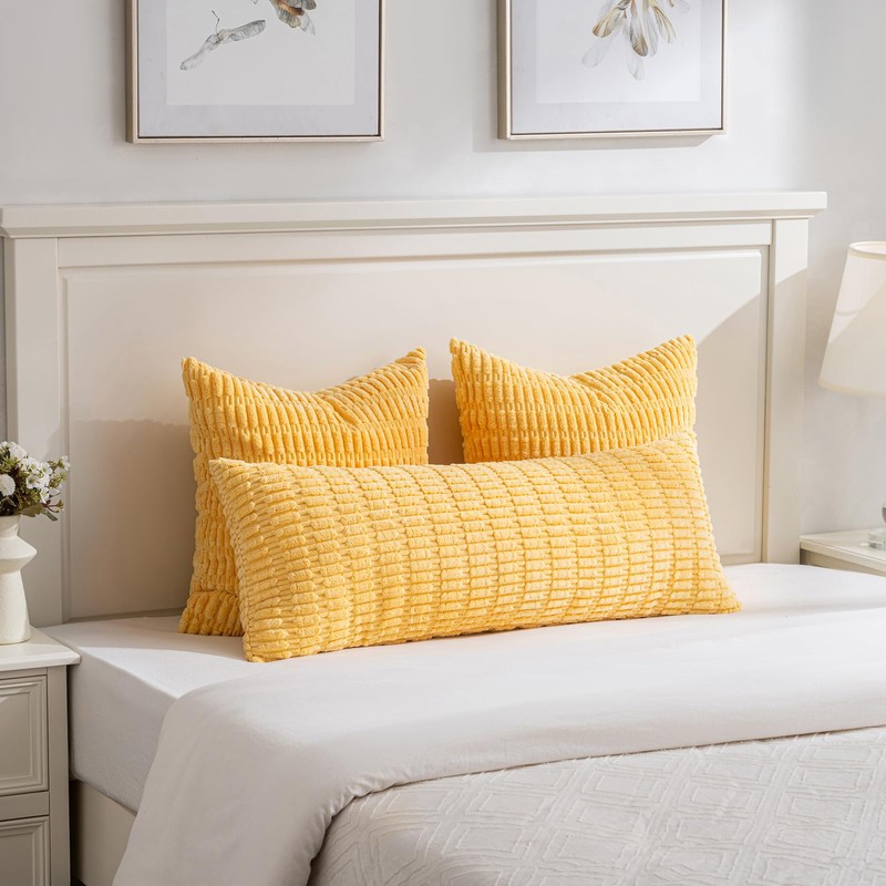 Fancy Homi 1 Pack Yellow Spring Long Lumbar Body Decorative