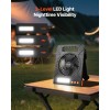 VEVOR 10000mAh Rechargeable Solar Fan LED Lantern 7 Inch Portable