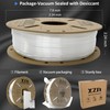XZN Silk PLA Filament 1.75mm, Metal-Like Shiny Silk White 3D