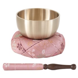 Namukuma-chan Workshop Sakura Pattern Japanese Orin Set, Rin + Lynn Bar + Comforter, 2.8 inch (8.5 cm) Diameter 004. Pink